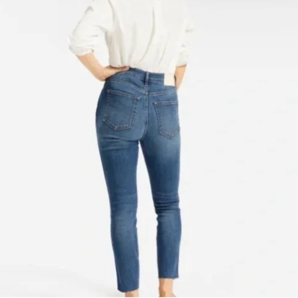 Everlane The Vintage Skinny Jean Womens Blue Denim Ankle High Rise Button Fly - Picture 2 of 6